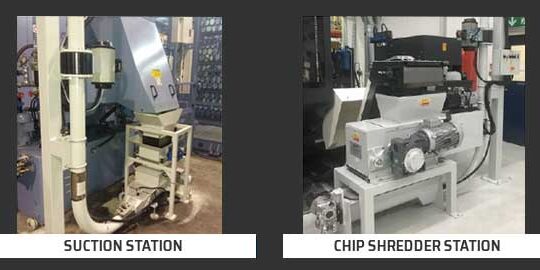 Indass Suction Station and Chip Shredder Station